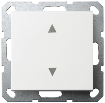 Выключатель одноклавишный для штор 10A 250V~ с накладкой, цвет белый глянцевый, G3018W, Jasmart Выключатель одноклавишный для штор 10A 250V~ с накладкой, цвет белый глянцевый, G3018W, Jasmart