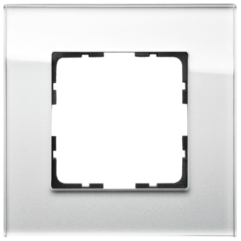 Рамка 1-постовая, стекло White Glass, G1001GW, Jasmart Рамка 1-постовая, стекло White Glass, G1001GW, Jasmart