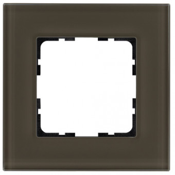 Рамка 1-постовая, стекло цвет Каперсовый, G1001GT, Jasmart Рамка 1-постовая, стекло цвет Каперсовый, G1001GT, Jasmart