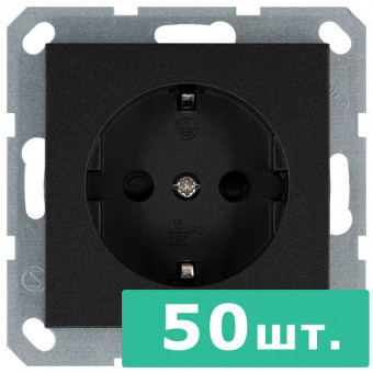 Розетка SHUKO© с защитными шторками 16A 250V~ 2P+T, цвет Антрацит, JASMART, набор, 50 шт. Розетка SHUKO© с защитными шторками 16A 250V~ 2P+T, цвет Антрацит, JASMART, набор, 50 шт.